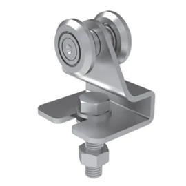 Függ. görgő 2 db. kerékkel, hajlított konzol 