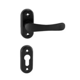 Larina kilincs+rozetta garnitúra fekete cilinderes