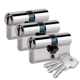 Azonos zárlatú zárbetét 3 db. 30x30 6 db. kulcs Anbo