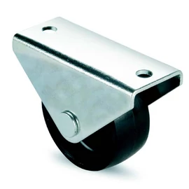 Fekete poliamid fix kerék 25 mm