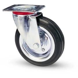 Tömörgumis kerék forgó villás 80 mm