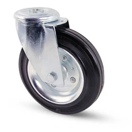 Tömörgumis kerék hátfuratos villa 100 mm