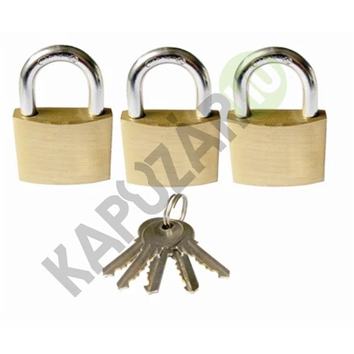 Lakat 30 mm 3 db. azonos zárlatú 