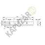 Kép 2/2 - Fogasléc fém 30x8 mm.  max. 1200 kg. 1 fm.