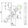 Kép 2/3 - Kampós portálzár 30 + ovál zárbetét 27x27 JYB