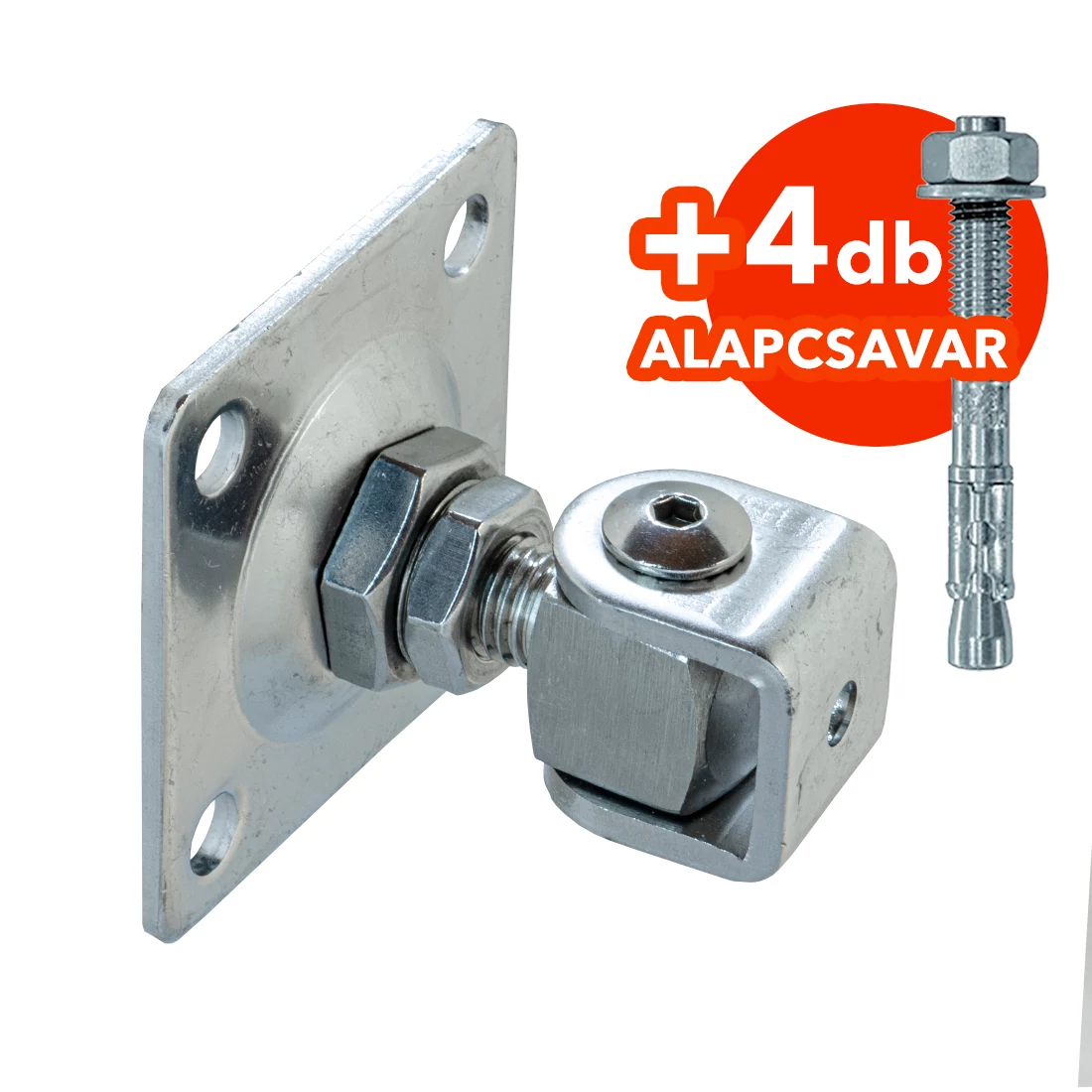 Forgáspont M16 csavarozható+alapcsavar rozsdamentes