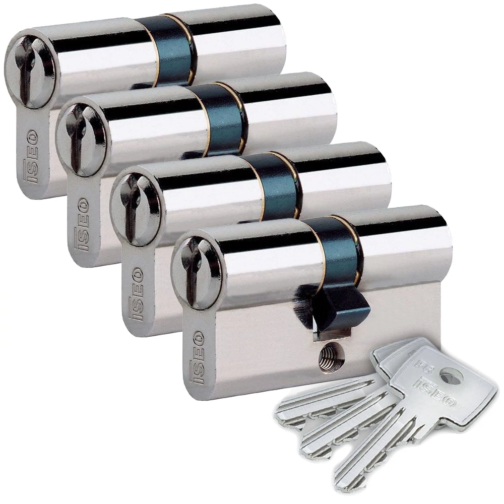 Azonos zárlatú zárbetét 4 db. 30x30 mm. 3 db. kulcs TITAN K1